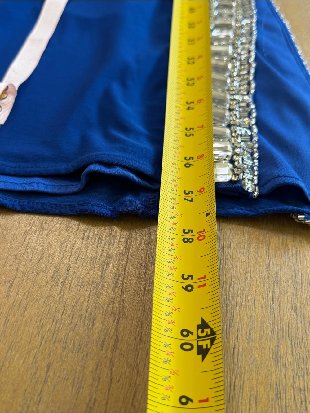Mac Duggal Long Formal Halter Column Gown Embellished High Slit - Picture 5 of 15